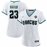 Women's Arizona Diamondbacks #23 Zac Gallen White 2023 World Series Stitched Jersey(Run Small) Dzhi,baseball caps,new era cap wholesale,wholesale hats